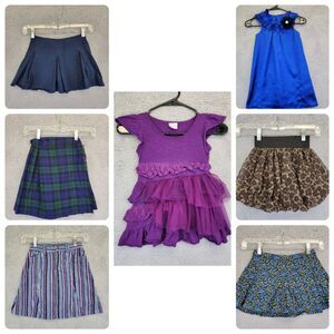 Girl's Mixed Clothing Lot - 7 items - Size S 5-6 Dresses Skirts Disney Y2K Vtg‎